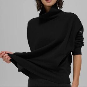 ALO Yoga Black Oversized Mock Neck Sweater